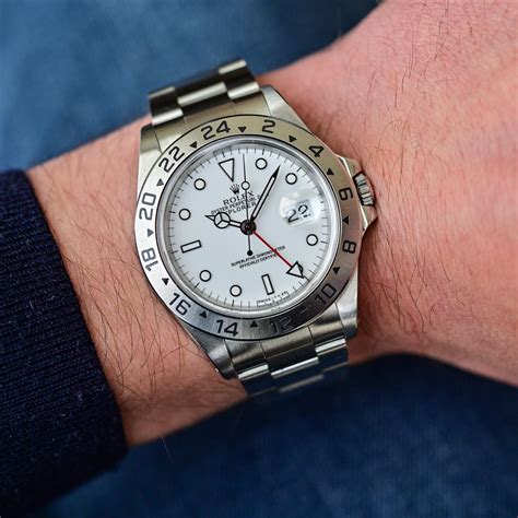 rolex 16570 on wrist.